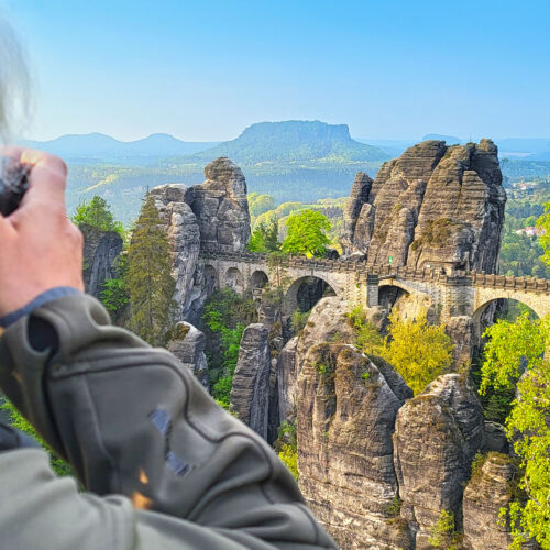 Sächsische Schweiz - Blick auf die Basteibrücke
