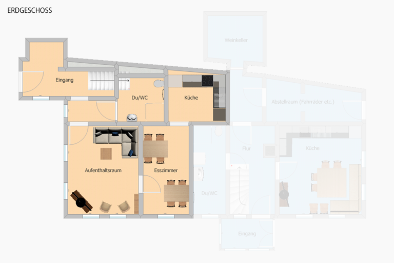 Felsen - Grundriss Erdgeschoss